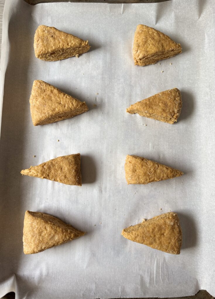 shaped sourdough pumpkin scones