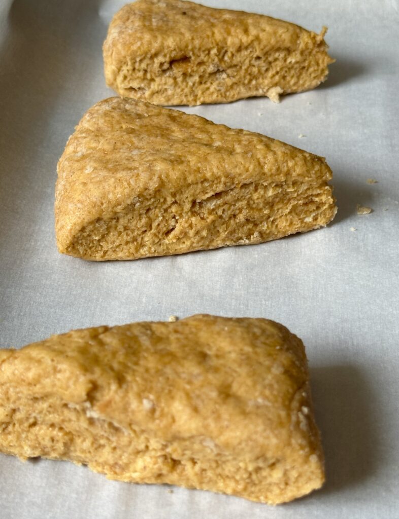 shaped sourdough pumpkin scones