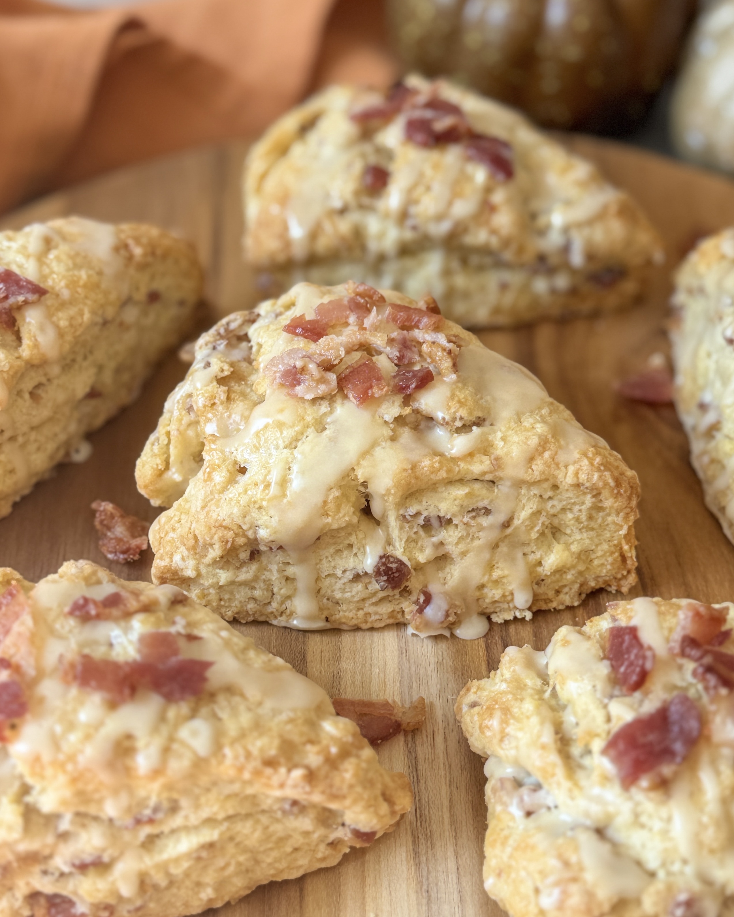 maple bacon sourdough scones
