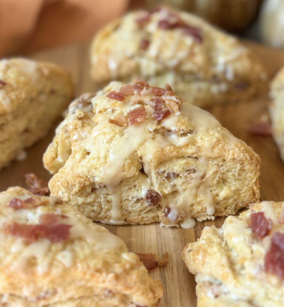maple bacon sourdough scones end