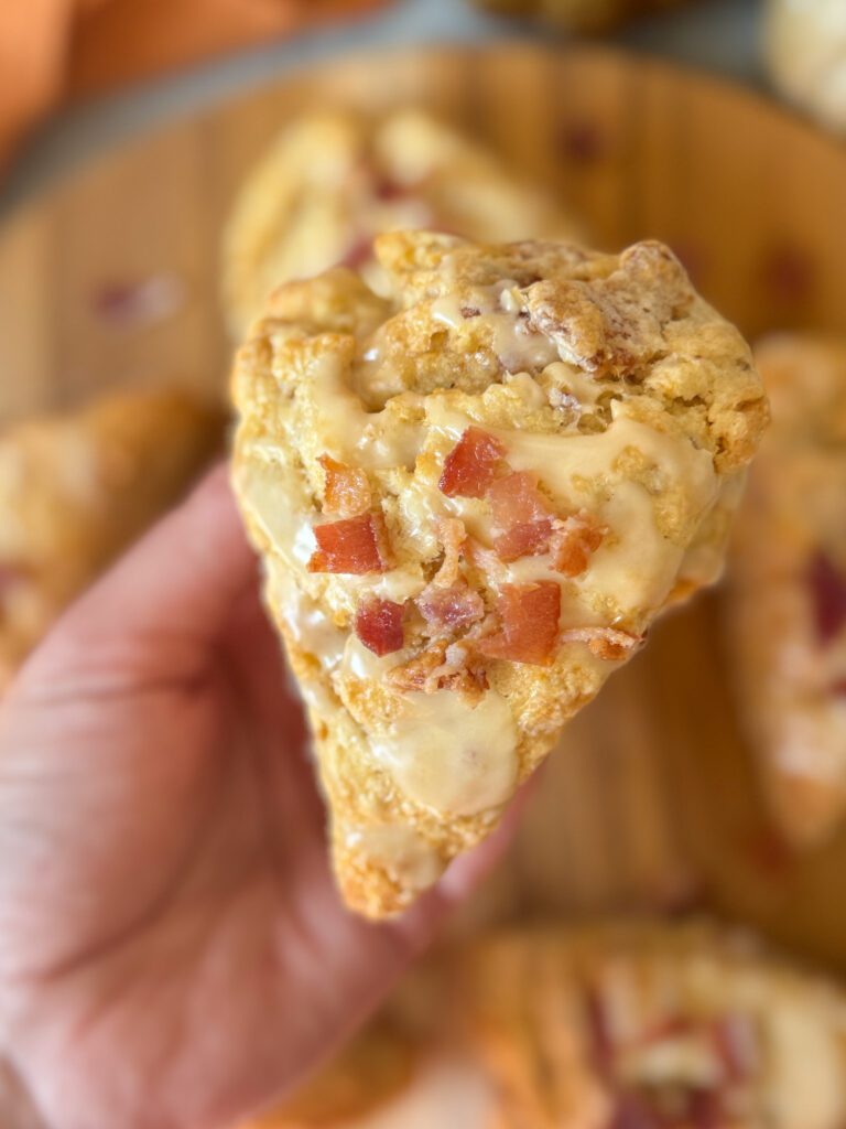 maple bacon sourdough scones