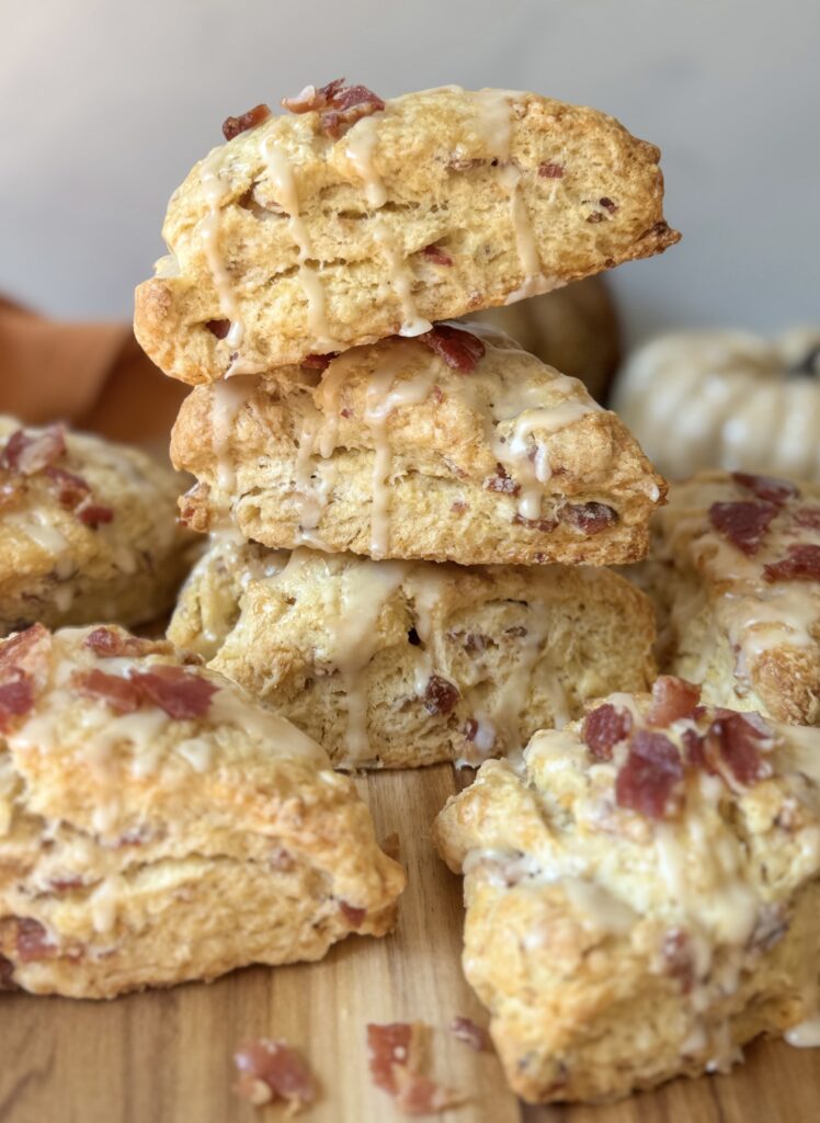 maple bacon sourdough scones