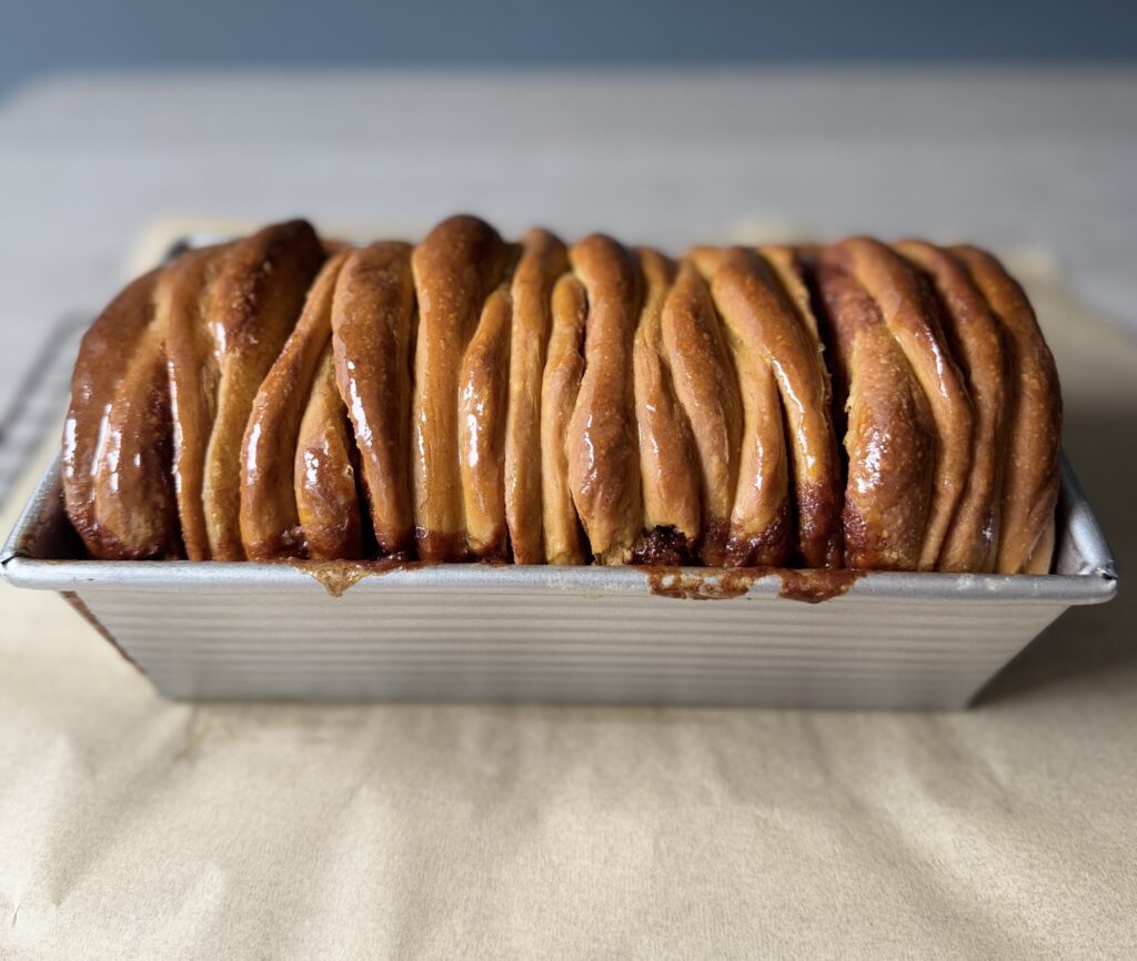 baked sourdough pumpkin loaf