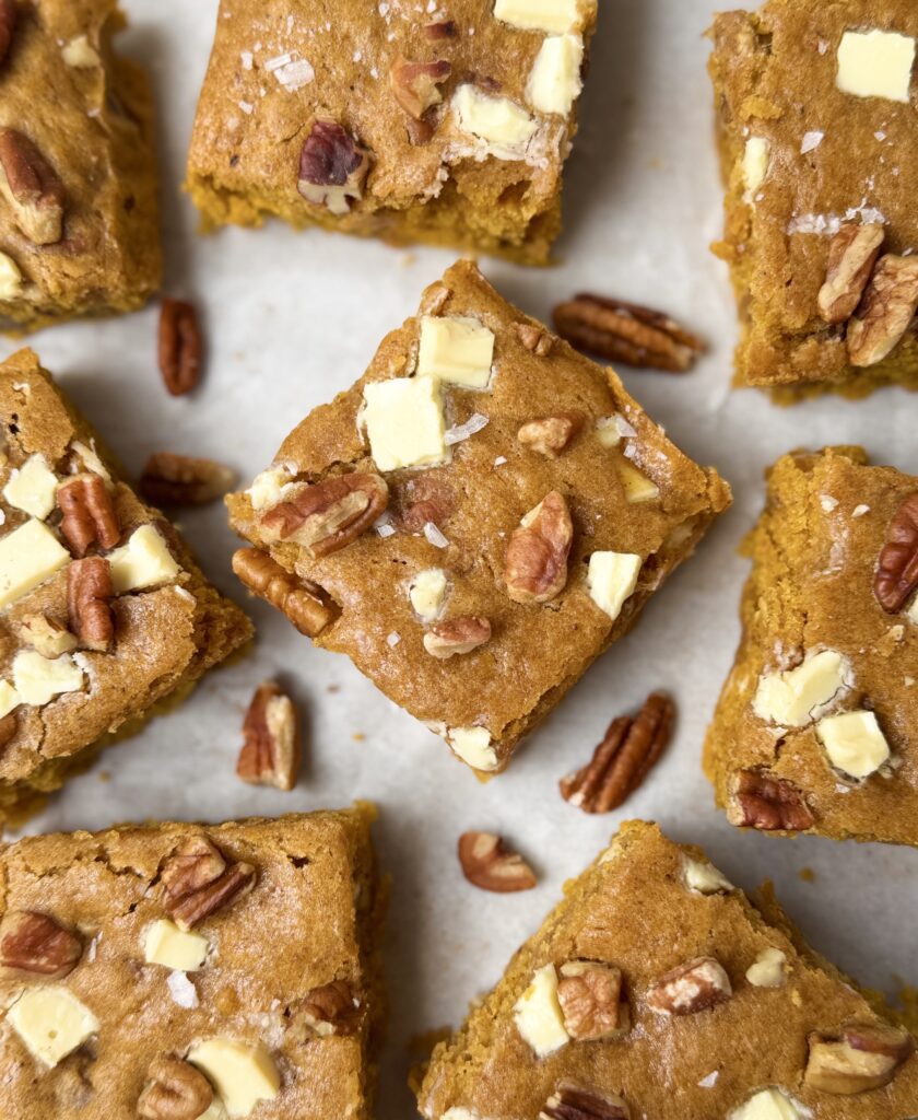 sourdough pumpkin blondies