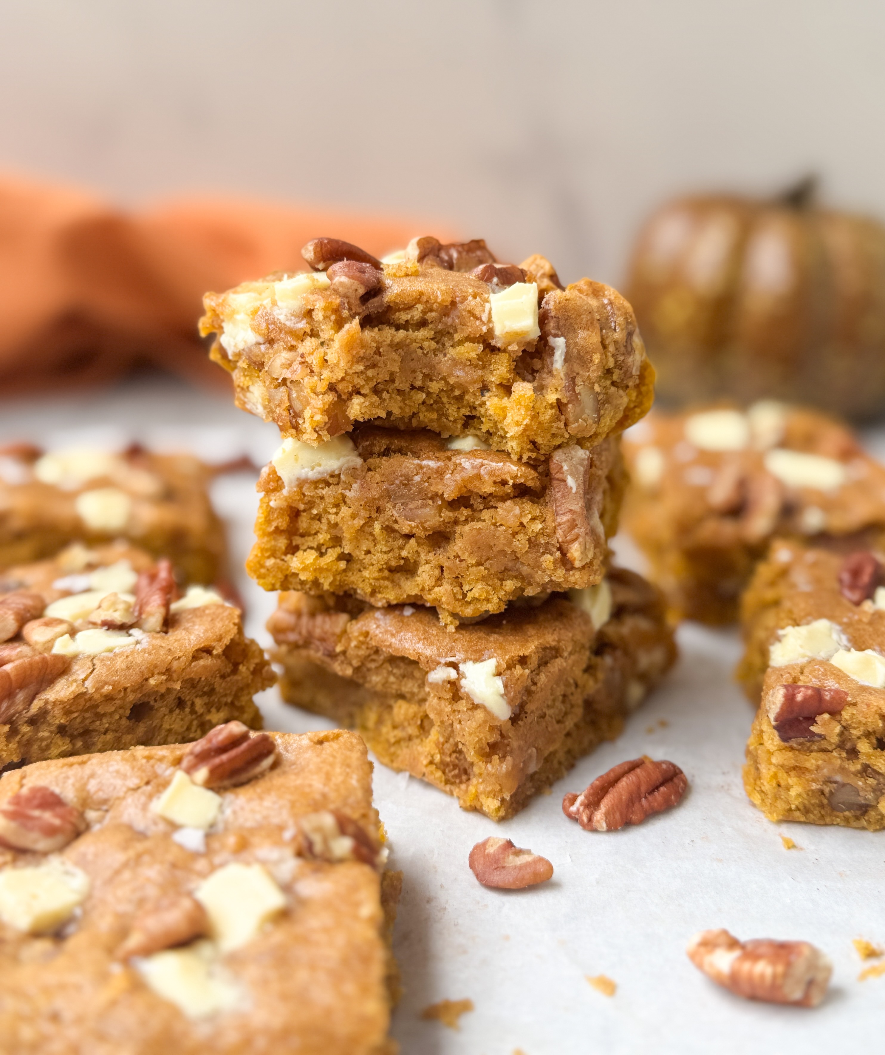 sourdough Pumpkin blondies