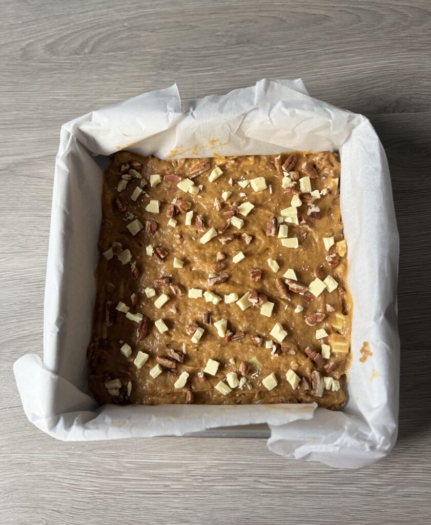 prepped sourdough blondies