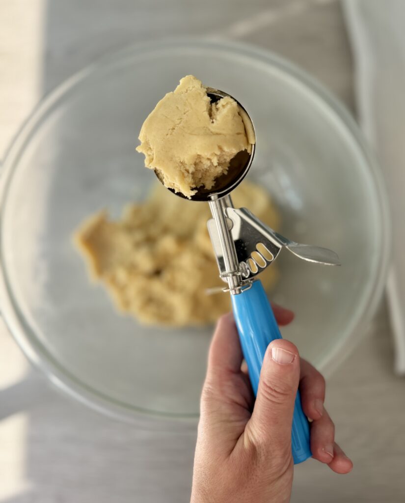 shaping maple sugar cookies