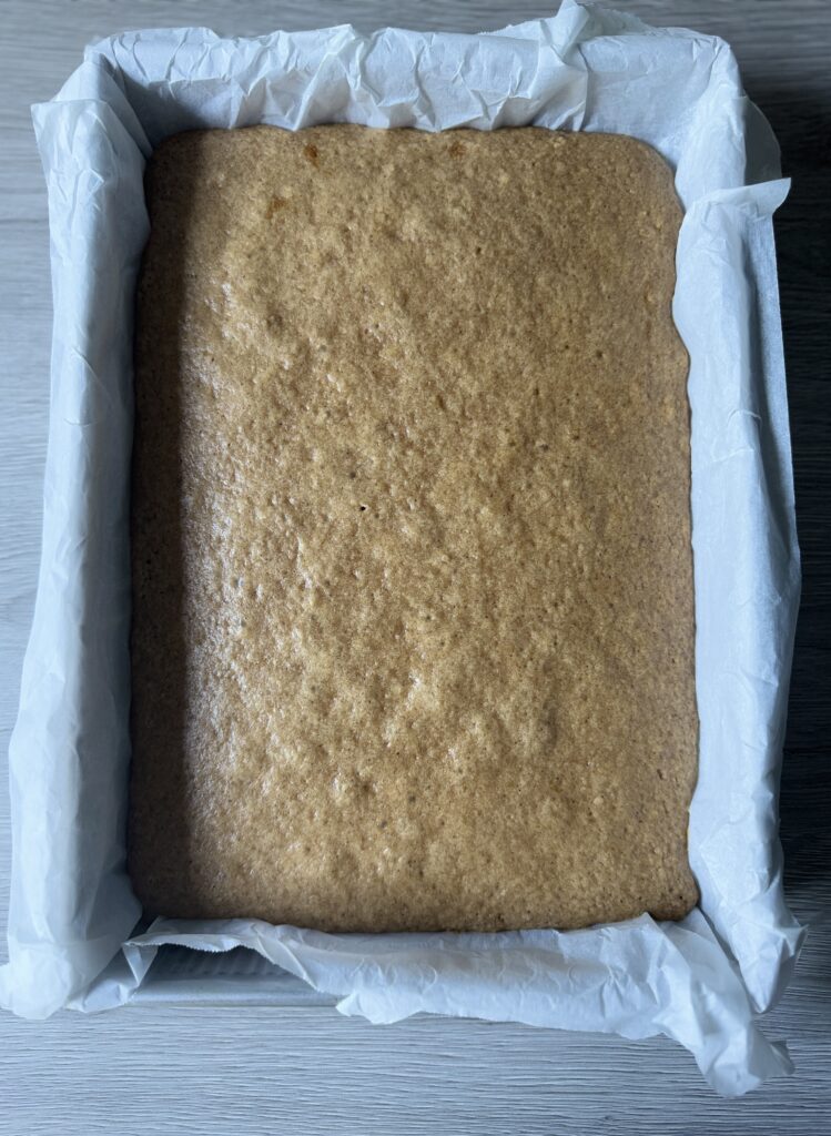 baked sourdough applesauce cake