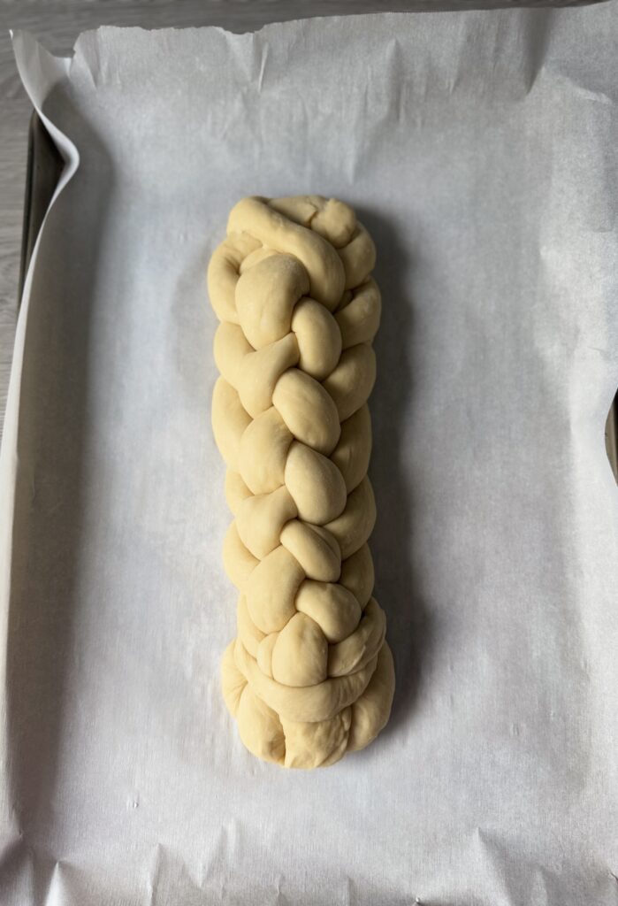 shaped sourdough challah