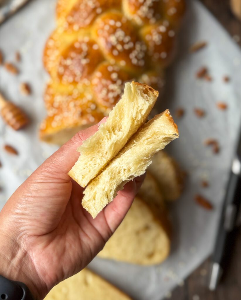 sourdough challah crumb