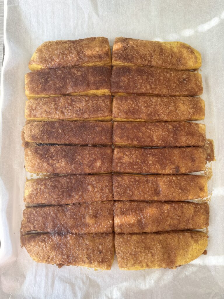 baked pumpkin sticks