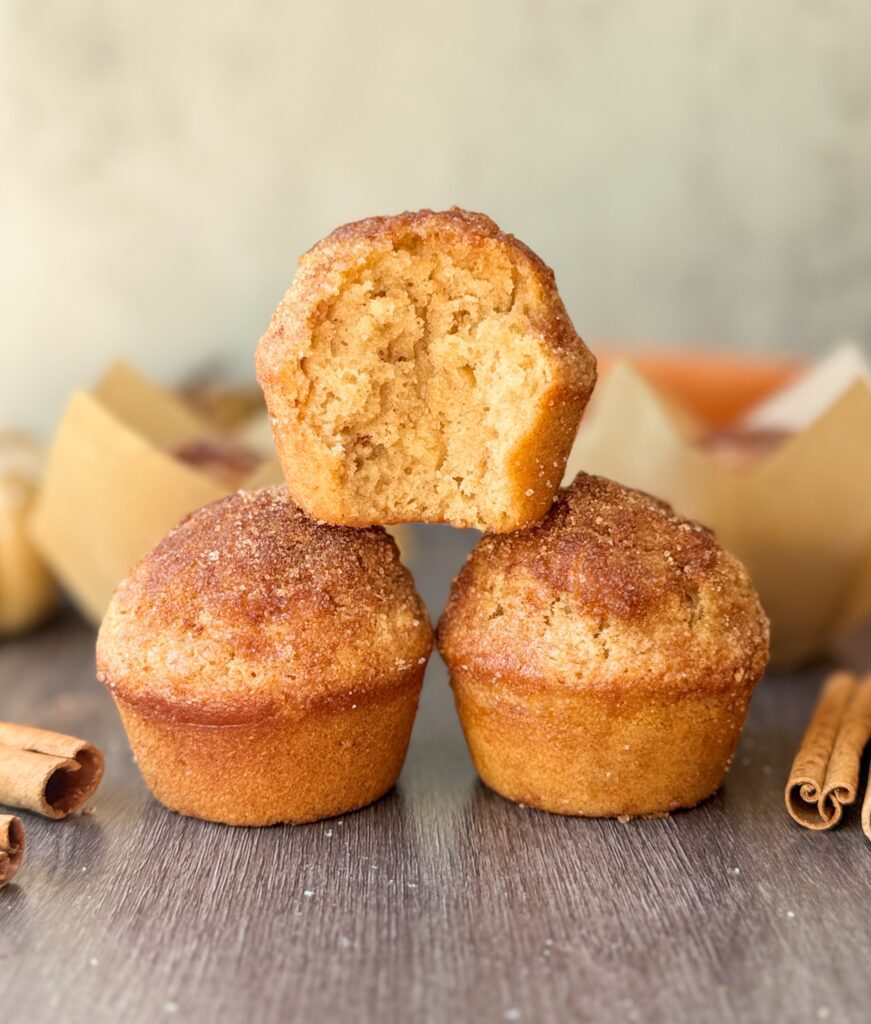 sourdough snickerdoodle maple muffins