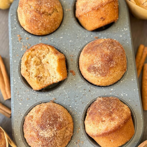 sourdough snickerdoodle maple muffins