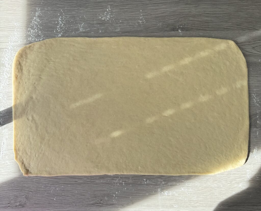 rolling the dough out