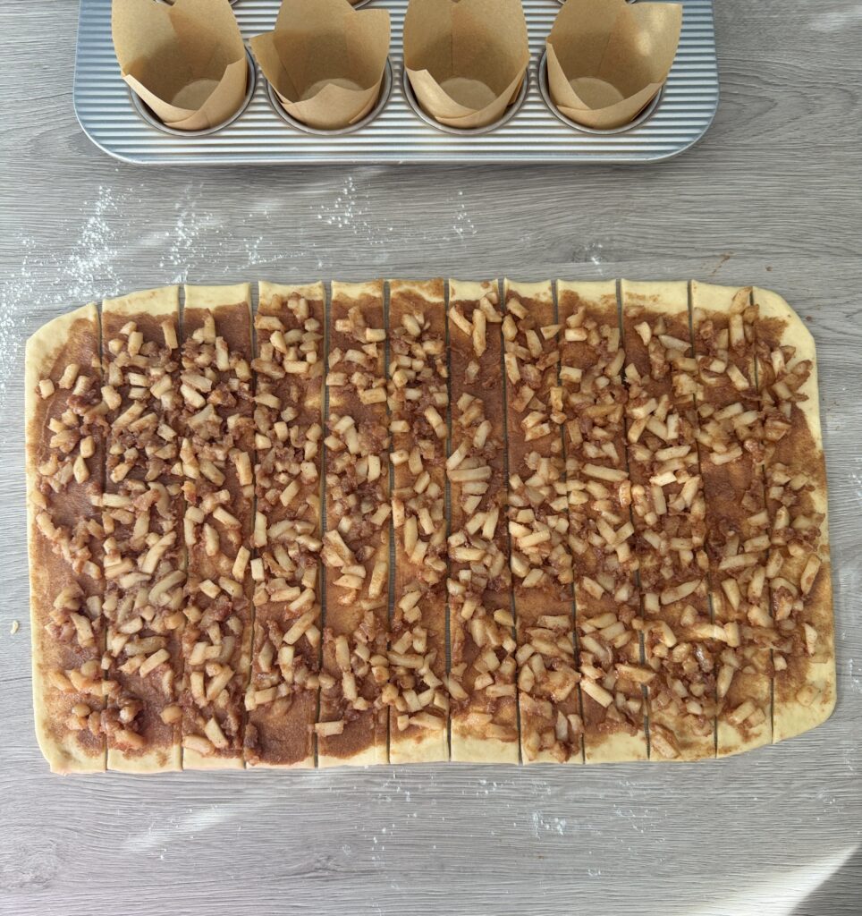 cut apple cinnamon rolls