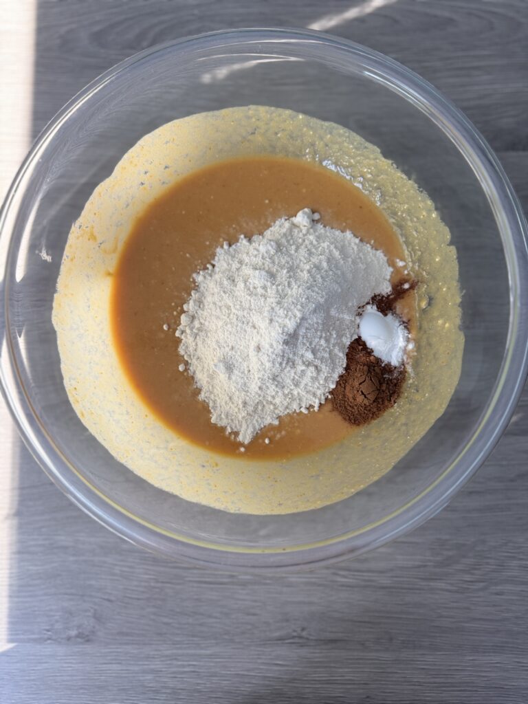 pumpkin sourdough donut muffin batter