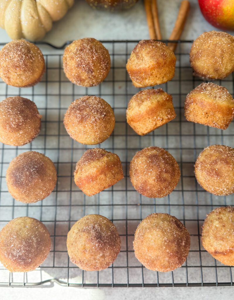 apple cider sourdough donut muffins