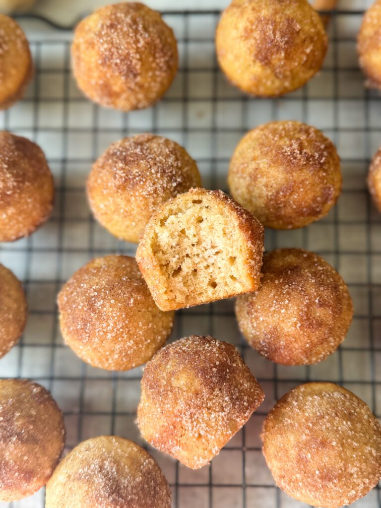 apple cider sourdough donut muffins