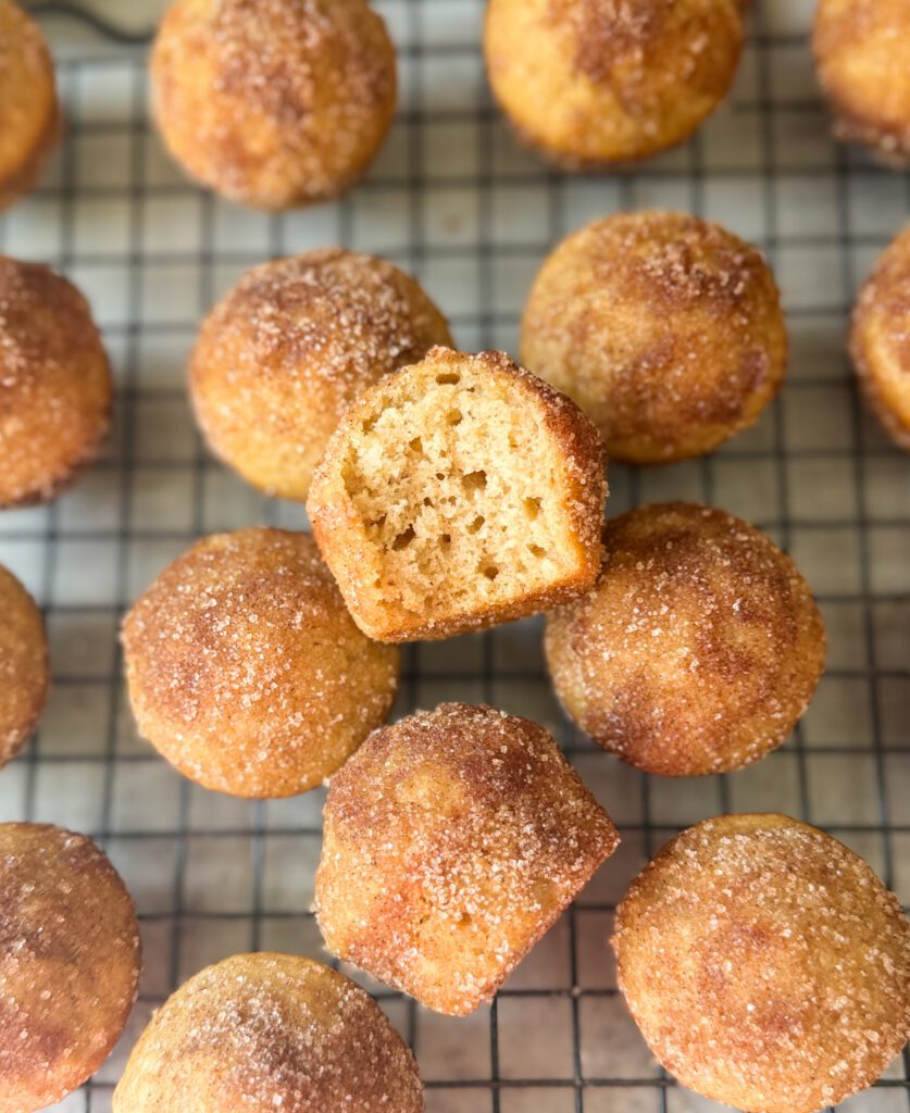 apple cider sourdough donut muffins