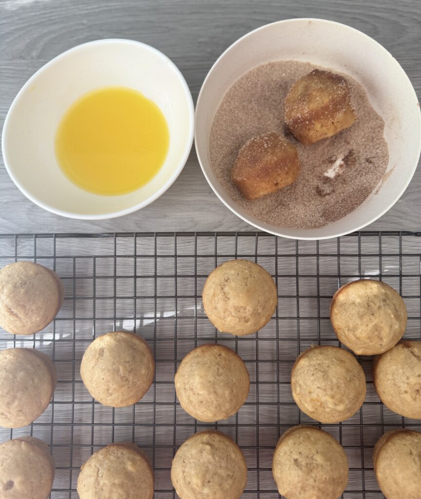 apple cider sourdough donut muffins
