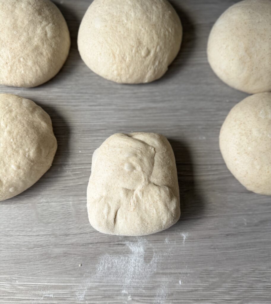 shaping sourdough bread bowls