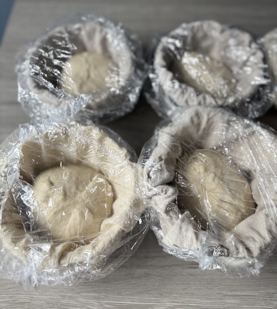 shaped bread bowl dough