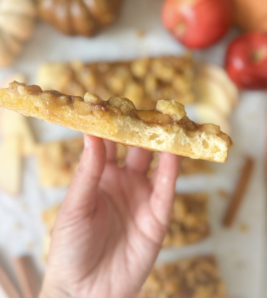 inside of sourdough apple cinnamon sticks