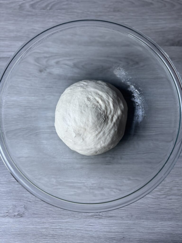 fougasse dough after stretch and folds