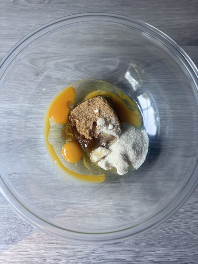 beat eggs and sugar