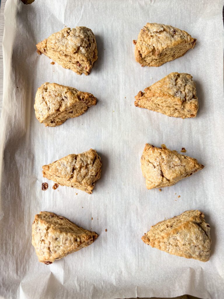 cinnamon pecan sourdough scones