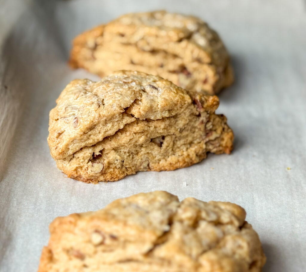 cinnamon pecan sourdough scone
