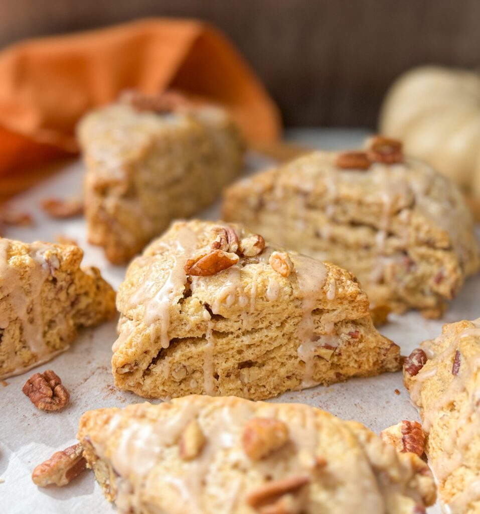 cinnamon pecan sourdough scones