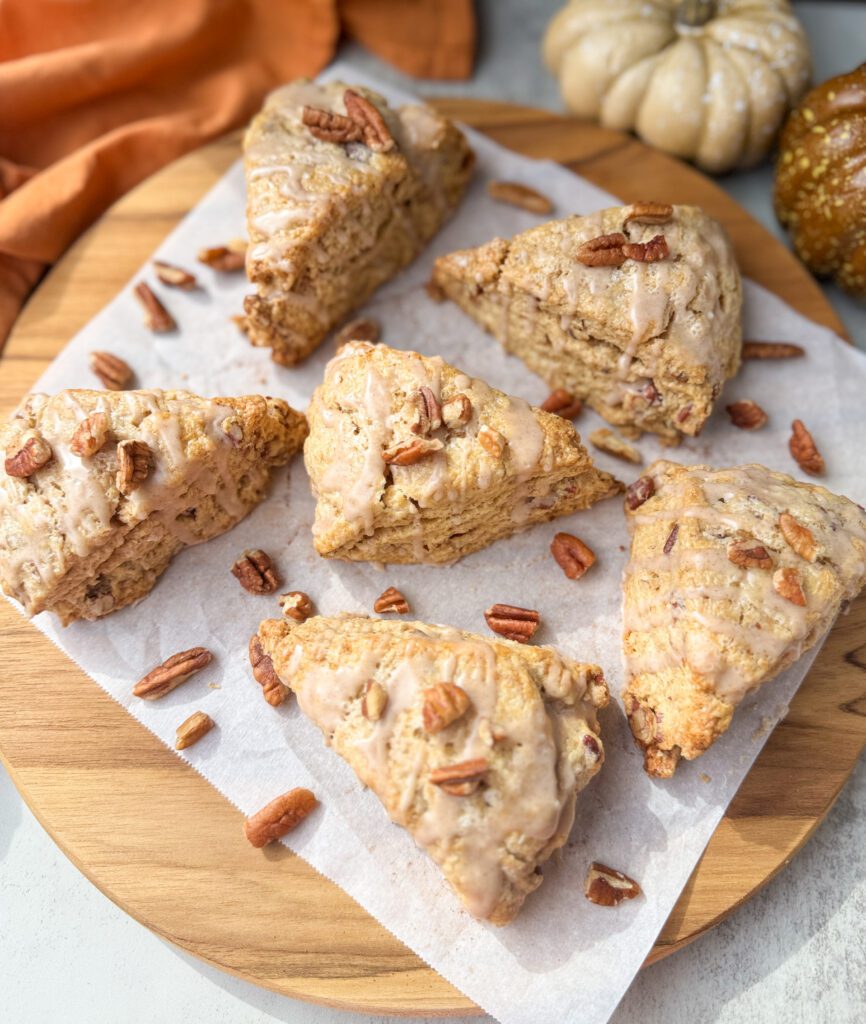 cinnamon pecan sourdough scones