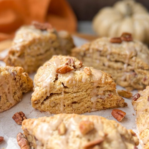 cinnamon pecan sourdough scones