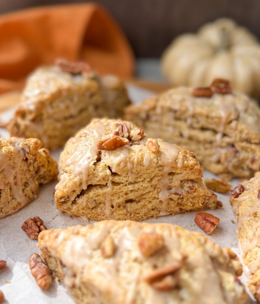 cinnamon pecan sourdough scones