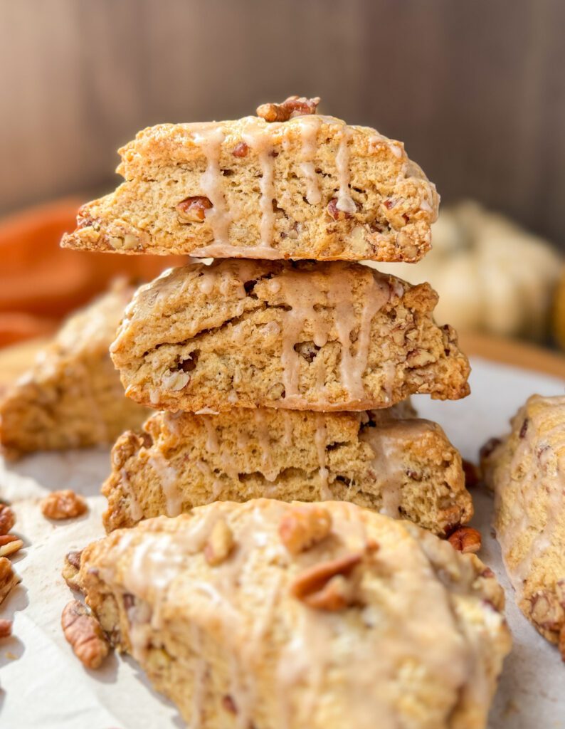 cinnamon pecan sourdough scones