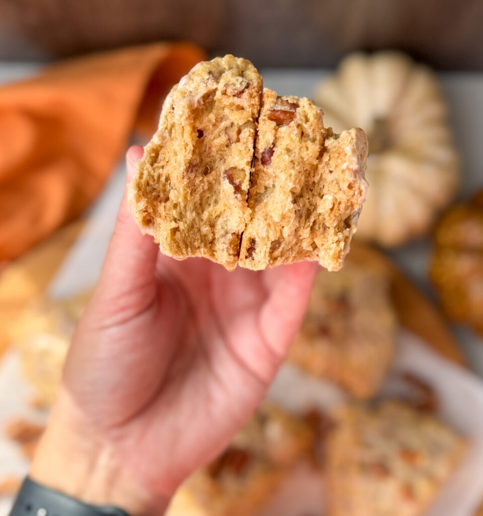 cinnamon pecan sourdough scones