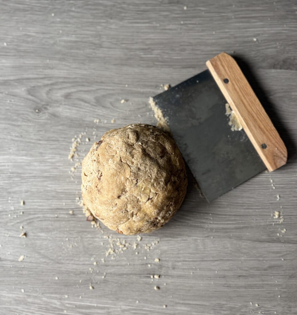 cinnamon pecan sourdough scone dough