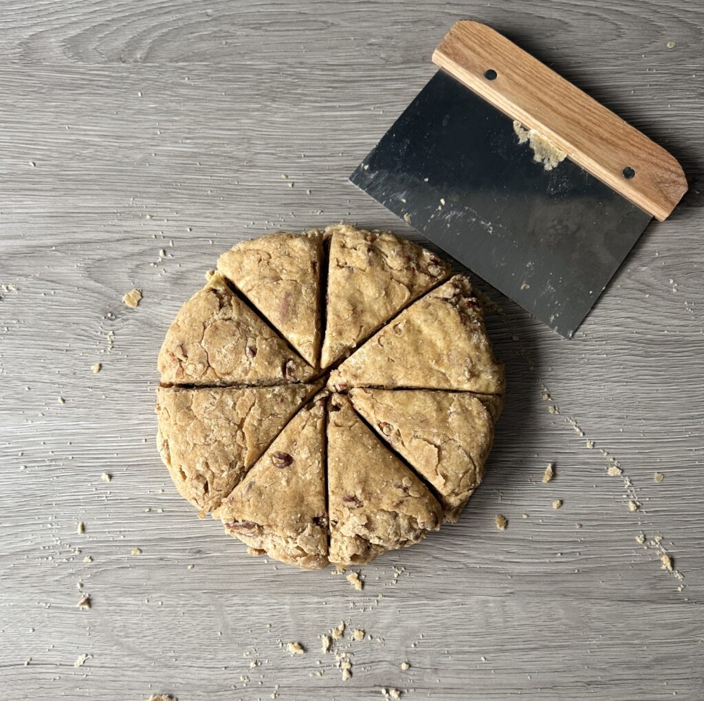 cinnamon pecan scone dough
