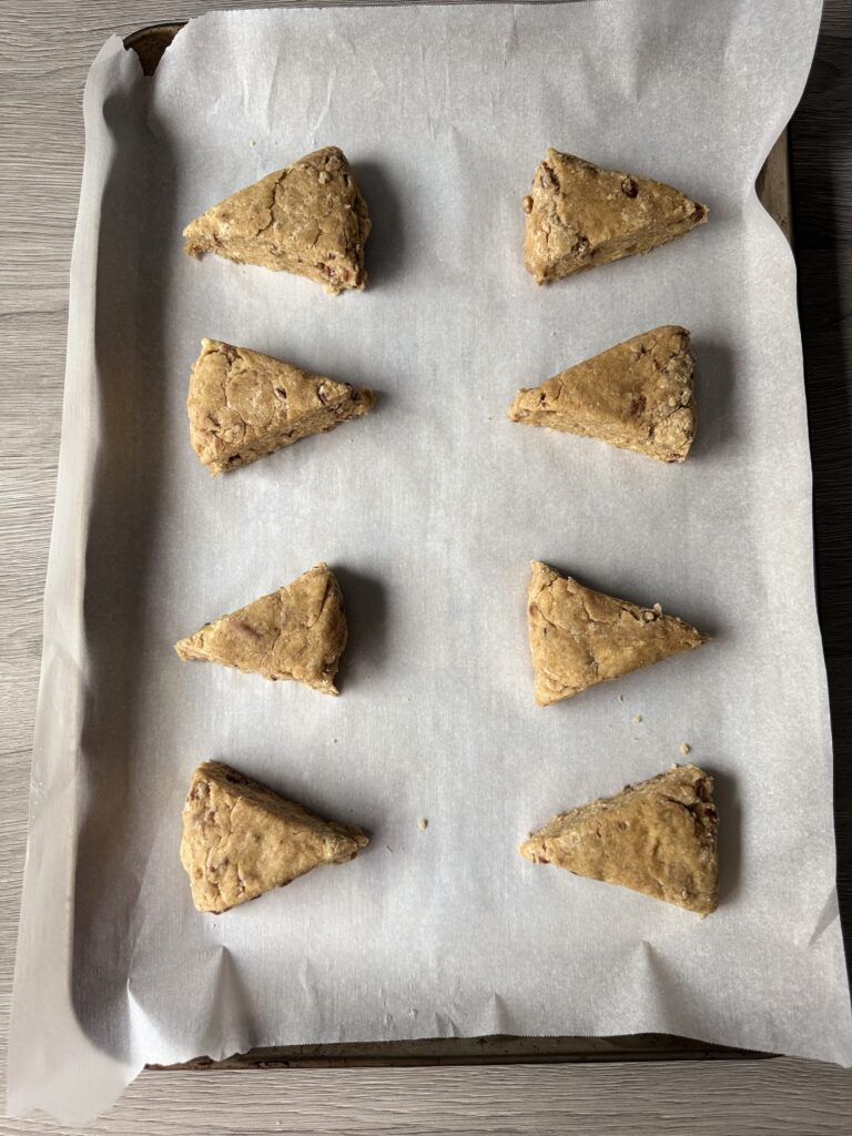 cinnamon pecan scone dough