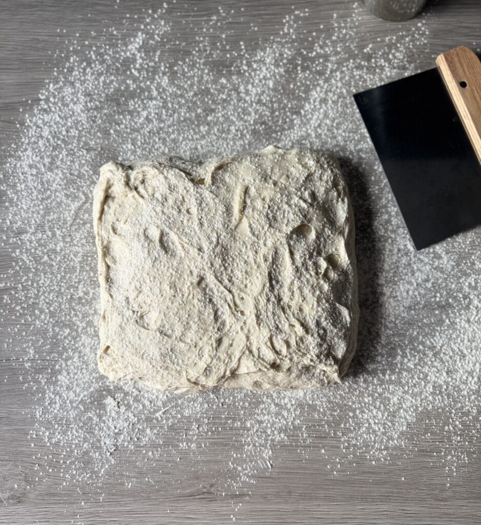 shaping ciabatta rolls