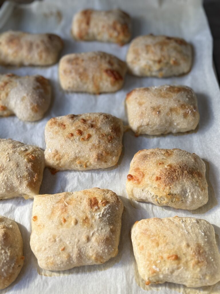 parmesan herb sourdough ciabatta rolls