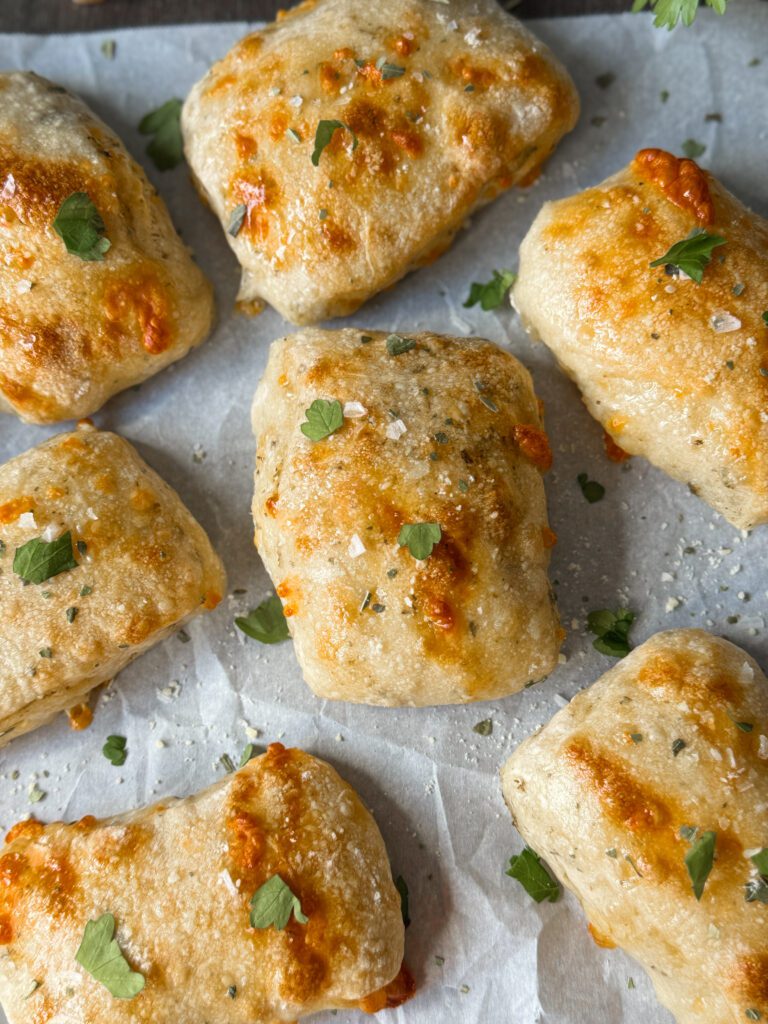 Parmesan herb sourdough ciabatta rolls