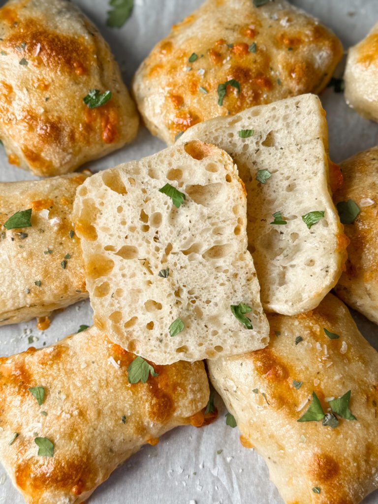 Parmesan Herb Sourdough Ciabatta Rolls