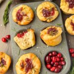 cranberry brie sourdough focaccia muffins
