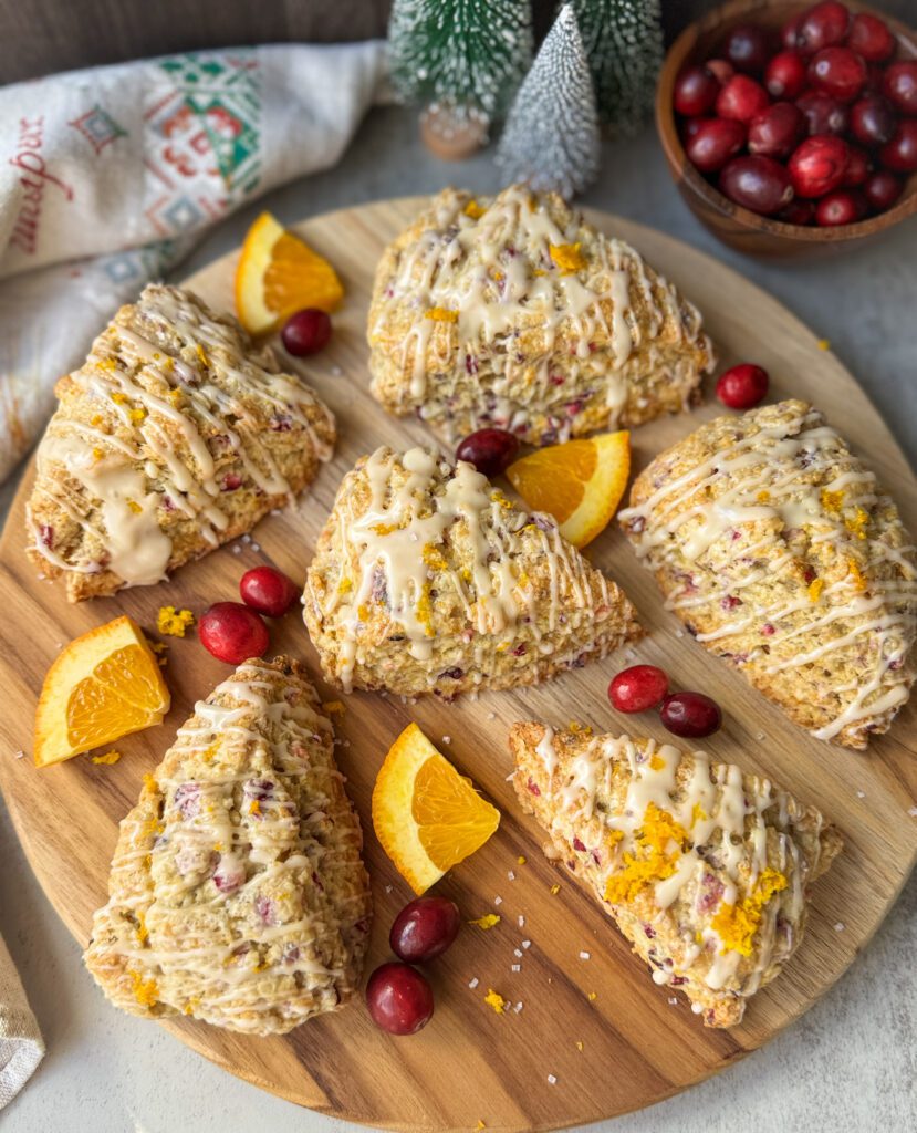 cranberry orange sourdough scones