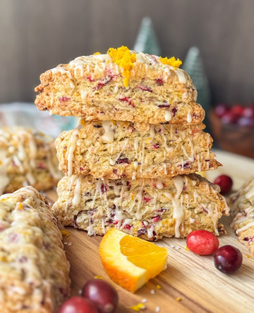 cranberry orange sourdough scones