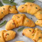 garlic sage sourdough crescent rolls