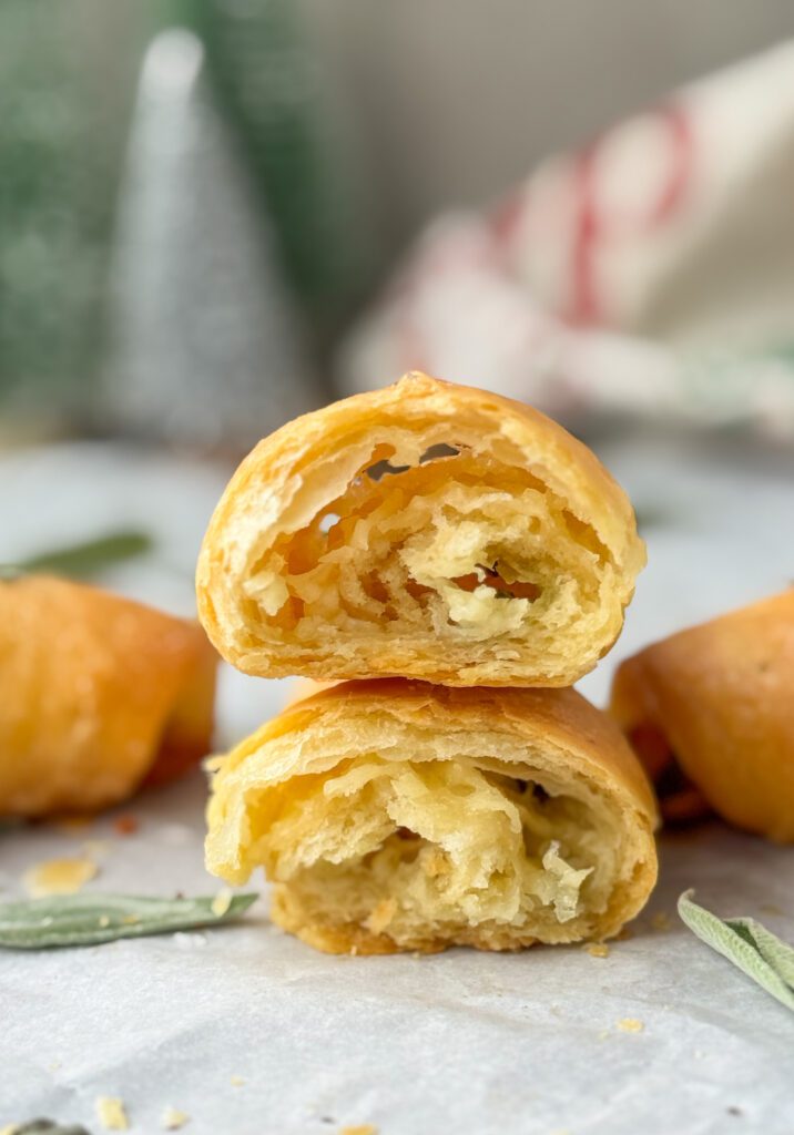 cheese stuffed sourdough crescent rolls