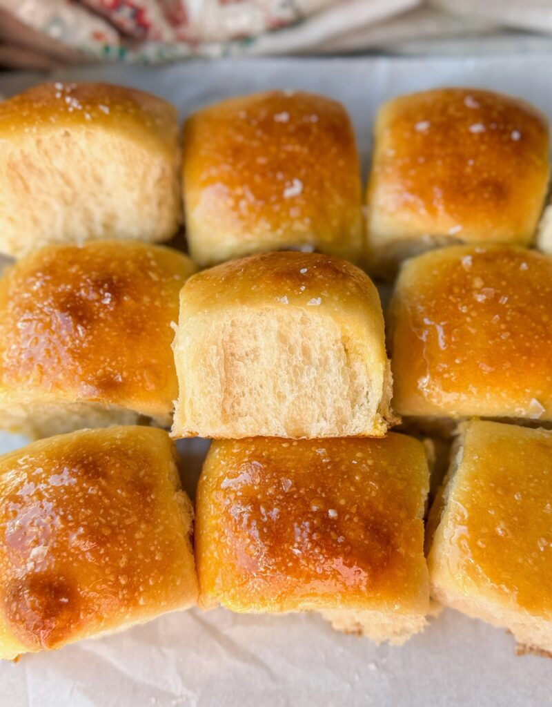 soft sourdough dinner rolls